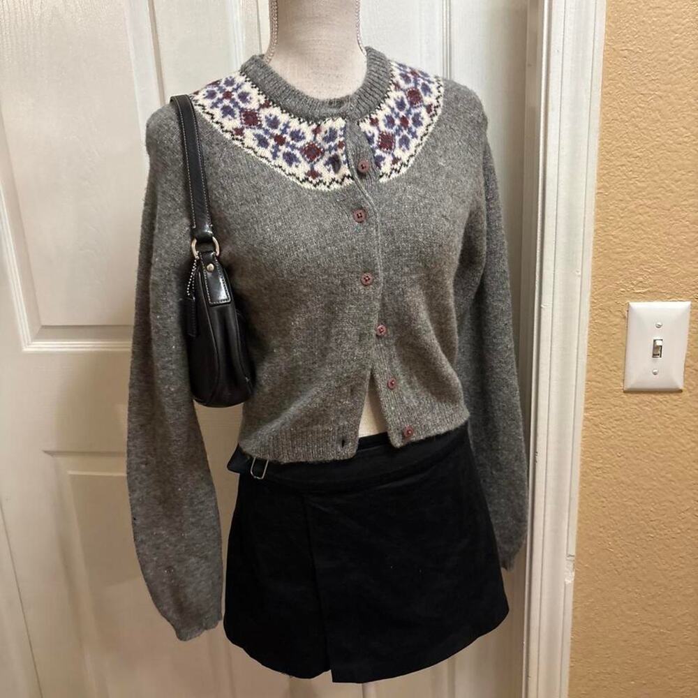 Canyon River Blues grey wool cardigan. Size small